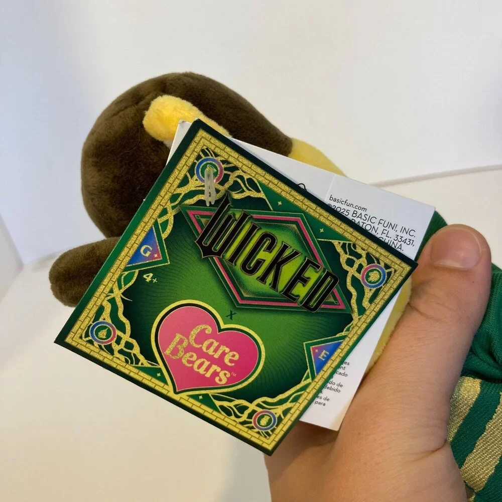 Care Bears X Wicked Fun Size 8" Funshine Bear As Scarecrow Plush Toy NWT - Picture 5 of 6